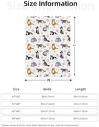 Cute Cats Fuzzy Throw Blanket for Women Men Girls Boys Soft Cozy Fleece Blankets for Bedroom Living Rooms Sofa Couch 60"x50" - Image 4