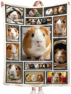 Guinea Pig Blanket Cute Guinea Pig Throw Stuff Gifts 80"x60" - Image 5