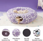 Lesure Donut Cute Jacquard Cat Tunnel Bed Kitten Toys for Puppy Bunny - Image 3