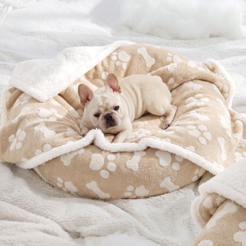 LE SURE Waterproof Dog Blankets for Medium Dogs Cute 3D Jacquard,30x40 - Image 3