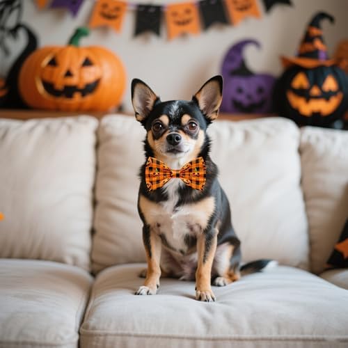 Halloween Dog Bow Ties Bulk for Small Dogs 30 Pack 3.9"*2.1" S - Image 6