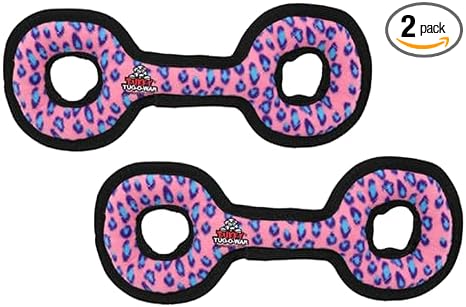 TUFFY uffy® : 2 Pack TugOWar Dog Toy: Ultra Durable Plush Toy with Multiple Layers & Reinforced Seams, Washable and Floats, Original Construction