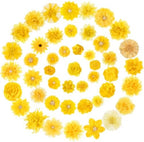 Hoteam 50 Pcs Dog Collar Flowers Bows Accessories, Yellow by Hoteam