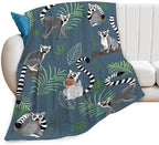 Lemur Blanket for Girls Women Boys Men Adults Kids Soft Cozy Fleece Cute Lemur Throw Blankets Gifts Warm Flannel Plush Stuff Lightweight Decorative for Couch Bed Sofa 50"X40" - Image 3