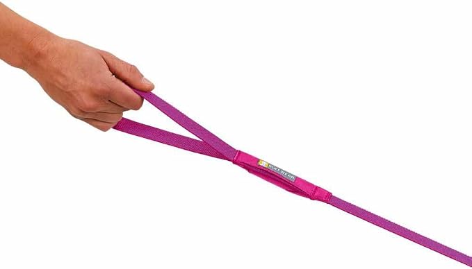 Ruffwear, Hi & Light Dog Leash, Ultralight 4.5 ft Lead with Lockable Swivel Crux Clip and Pick‑Up Bag Pocket, Minimalist Packable Webbing for Everyday Walks, Alpenglow Pink
