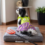 Fitwarm Monster Ruffle Dog Dress, Spooky Halloween Costumes for Small Girl Dogs, Funny Pet Outfit, Green, Purple, Large - Image 4