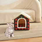 Christmas Cat Tent Cat Bed Cave (Pink, L (20.5 X 17 X 19.7 Inch)) - Image 5