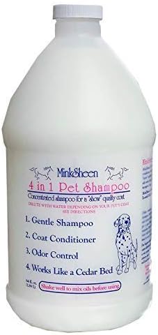 Minsheen Dog Grooming Shampoo and Conditioner, Natural Itch Relief for Dogs and Pets PH Balanced, Made in USA, 64 Concentrated Ounces