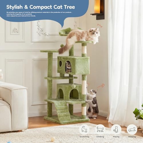 54 in Cat Tree Tower with Natural Sisal Scratching Post - Image 2