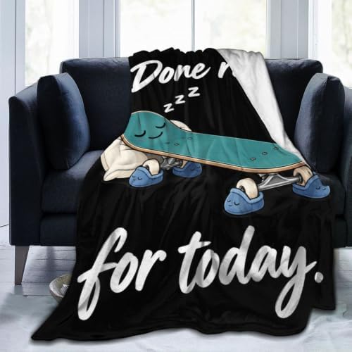 Sleepy Skateboard Blanket Throw Gift for Girls Women 60"X50" by Unknown