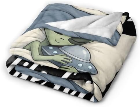 Sleepy Alien Blanket Throw Gift for Girls Women 80"X60" - Image 5
