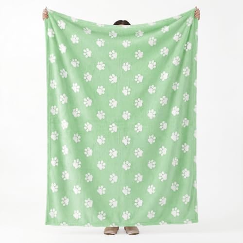 Horaldaily Green Dog Paw Shape 3D Textured Throw Blanket 50x60 - Image 4
