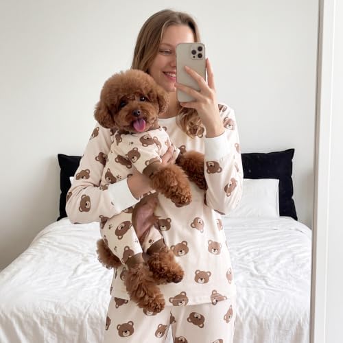 XPUDAC Matching Dog and Owner Pajamas for Women Sleepwear Pjs, XSmall - Image 4