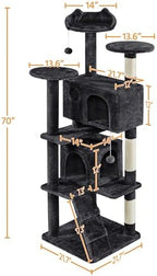 Yaheetech 70in Multi-Level Sturdy Cat Tree, Condo, Sisal Scratching Posts - Image 4