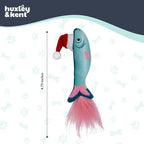 Huxley & Kent Plush Cat Toy - Holiday Interactive Catnip Toy for Cats & Kittens - Soft with Crinkle & Catnip - Fun Indoor Play - Fishmas Sardine Mint - Image 5