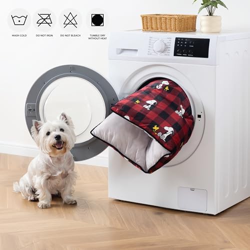 Berkshire Peanuts® Square Dog Bed, Suedemink Fleece Pet Mat with Waterproof & Non-Slip Bottom, Soft Plush Dog Mat for Crate, Couch, or Floor, Machine Washable(Poses & Paws Chateau Grey, Medium) - Image 6