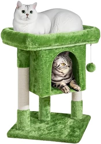 Yaheetech 23.5in Small Low-Profile Cat Tree Condo with Scratching Posts by Yaheetech