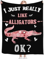 Crocodile Blanket for Girls Women Boys Men Adults Kids Soft Cozy Fleece Reptiles Alligator Throw Blankets Gifts Warm Flannel Plush Lightweight Decor for Couch Bed Sofa 60"X50" - Image 6