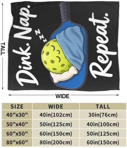 Sleepy Pickleball Blanket Throw Gift for Girls Women 60"X50" - Image 7