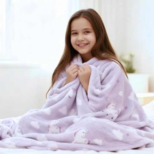 Unicorn Blanket for Girls - 50x60 Inches - Image 4