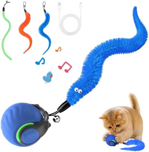 Interactive Cat Toys with Bird Sounds & 3 Speed Modes for Indoor Cats Play by Geamen