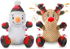 Newget 2Pcs Christmas Squeaky Dog Toys, Plush Dog Toys with Crinkle Paper by Newget