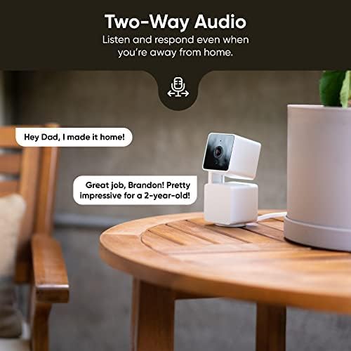WYZE Cam Pan v3 Indoor/Outdoor IP65 1080P 360° Pan/Tilt/Zoom WiFi Smart Home Security Camera, Motion Tracking for Baby/Pet, Color Night Vision, Works with Alexa & Google Assistant