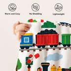 Train Throw Blanket Cartoon Locomotive Railway Print Gifts 60''x80'' - Image 7