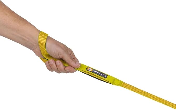 Ruffwear, Hi & Light Dog Leash, Ultralight 4.5 ft Lead with Lockable Swivel Crux Clip and Pick‑Up Bag Pocket, Minimalist Packable Webbing for Everyday Walks, Lichen Green