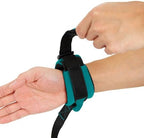 Gooby Neoprene Wrist Band Sport Leash - Turquoise, 6 FT - Comfortable Hands Free Leash with Elastic Band for Small, Medium and Large Dogs