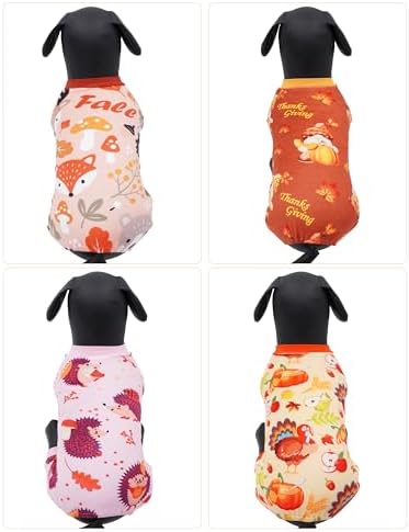 PET SHOW 4 Pack Fall Velvet Dog Pajamas for Medium Dogs - Image 6
