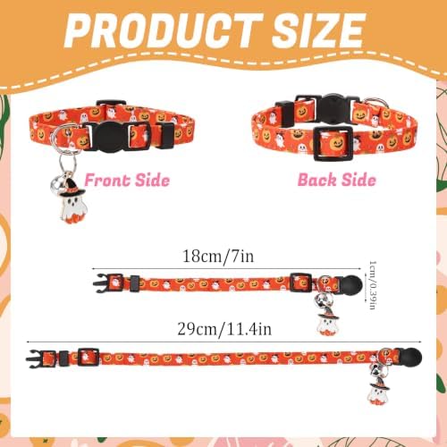 30Pcs Holiday Cat Collars Breakaway Halloween Cat Collars with Bell - Image 2