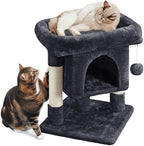 Yaheetech 23.5in Small Low-Profile Cat Tree Condo with Scratching Posts by Yaheetech