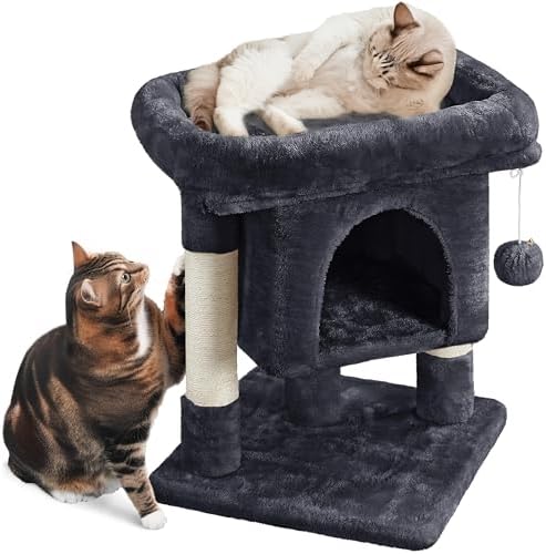 Yaheetech 23.5in Small Low-Profile Cat Tree Condo with Scratching Posts by Yaheetech