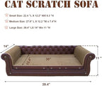COOZMENT Scratching Sofa, Couch Shaped Thick Scratching Cardboard, Lounge Bed for Indoor Rest&Play, Sofa Scratcher Pad (Brown, 39.4" L X 14" W X 11" H) - Image 2