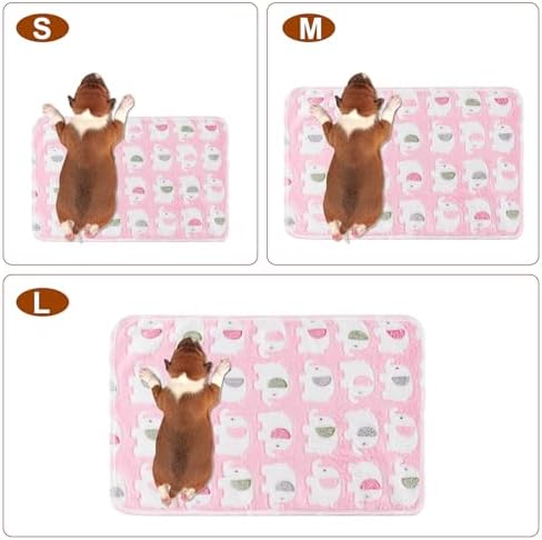 1 Pack 3 Blankets for Dog Puppy Cat (Large 41x31'', Pink, Yellow, Blue) - Image 2
