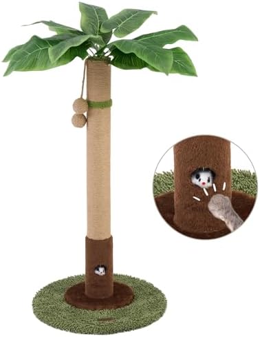 Woochpet Cat Scratching Post for Indoor Cats,35.43" Tall Cat Scratcher Tree by WOOCHPET