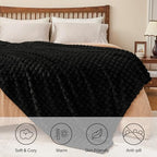 BEDELITE Black Fleece Twin Blanket for Couch Dorm Room Decor, 60x80 Inch - Image 5