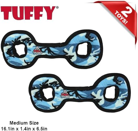 TUFFY® : 2 Pack TugOWar Dog Toy: Ultra Durable Plush Toy with Multiple Layers & Reinforced Seams, Washable and Floats, Original Construction