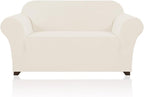Stretch Sofa Slipcover 1 Piece Sofa Cover for 3 Cushion Couch Furniture Protector/Cover Couch with Elastic Bottom Soft and Durable Sofa Cover Pet Protector (XL Sofa,Cream)