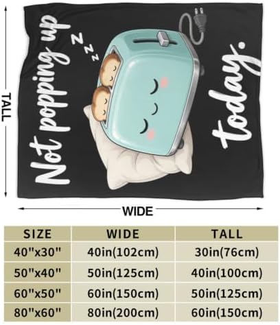 Sleepy Toaster Blanket Throw Gift for Girls Women 60"X50" - Image 7