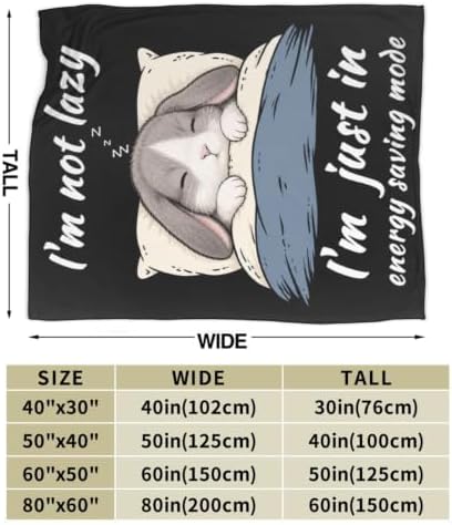 Sleepy Bunny Blanket Throw Gift for Girls Women 50"X40" - Image 7