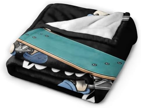 Sleepy Skateboard Blanket Throw Gift for Girls Women 80"X60" - Image 5