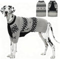 ROZKITCH Long Sleeve Dog Sweater for Large Dogs, Breathable Knit Sweatshirt with Fair Isle Pattern, Warm Winter Pet Clothes for Extra Large Dogs Easy to Wear Grey 5XL by ROZKITCH