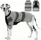 ROZKITCH Long Sleeve Dog Sweater for Large Dogs, Breathable Knit Sweatshirt with Fair Isle Pattern, Warm Winter Pet Clothes for Extra Large Dogs Easy to Wear Grey 5XL by ROZKITCH