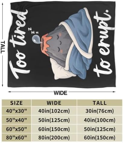 Sleepy Volcano Blanket Throw Gift for Girls Women 80"X60" - Image 7