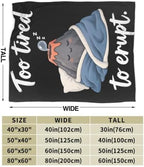 Sleepy Volcano Blanket Throw Gift for Girls Women 60"X50" - Image 7