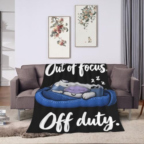 Sleepy Camera Blanket Throw Gift for Girls Women 80"X60" - Image 3
