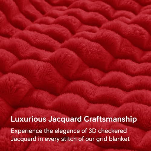 BEDELITE Red Fleece Twin Blanket for Couch Dorm Room Decor, 60x80 Inch - Image 3