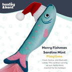 Huxley & Kent Plush Cat Toy - Holiday Interactive Catnip Toy for Cats & Kittens - Soft with Crinkle & Catnip - Fun Indoor Play - Fishmas Sardine Mint - Image 2